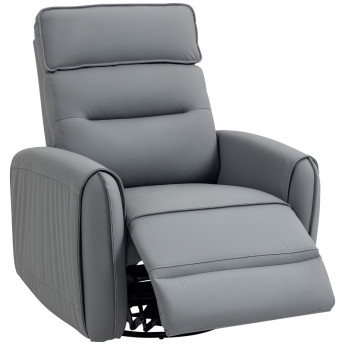Fauteuil Relax Erlaras Inclinable Pivotant Repose-pieds Gris