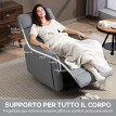 Fauteuil Relax Erlaras Inclinable Pivotant Repose-pieds Gris