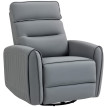 Fauteuil Relax Erlaras Inclinable Pivotant Repose-pieds Gris