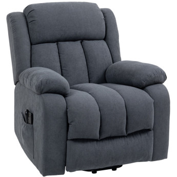Fauteuil TV Norenon releveur massage inclinable gris foncé
