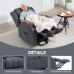 Fauteuil TV Norenon releveur massage inclinable gris foncé