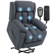 Fauteuil TV Norenon releveur massage inclinable gris foncé