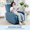 Fauteuil Relax Emum Inclinable Pivotant Bascule Bleu
