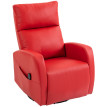 Fauteuil massant Larane inclinable chauffant pivotant rouge