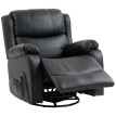 Daray Fauteuil Relax Inclinable Massant Chauffant Pivotant Noir