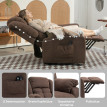 Fauteuil Aubeo releveur massage chauffage lombaire marron foncé