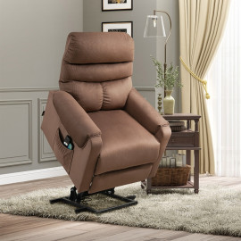 Lumes Fauteuil releveur massant chauffant télécommandé marron