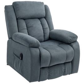 Fauteuil Falrac releveur inclinable télécommande poches latérales gris