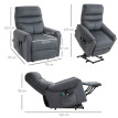 Fauteuil de télévision Isys releveur massant chauffant gris foncé