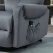 Fauteuil de télévision Isys releveur massant chauffant gris foncé
