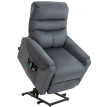 Fauteuil de télévision Isys releveur massant chauffant gris foncé