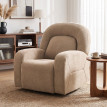 Fauteuil relax Delier inclinable pivotant 360° velours kaki