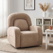 Fauteuil relax Delier inclinable pivotant 360° velours kaki