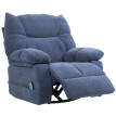 Fauteuil de massage Jarreac inclinable chauffant rotatif bleu