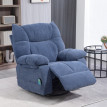 Fauteuil de massage Jarreac inclinable chauffant rotatif bleu