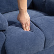 Fauteuil de massage Jarreac inclinable chauffant rotatif bleu