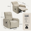 Fauteuil de massage Lorova inclinable électrique simili cuir beige
