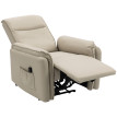 Fauteuil de massage Lorova inclinable électrique simili cuir beige