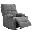 Fauteuil relaxant Valena inclinable pivotant repose-pieds gris foncé