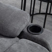 Fauteuil relaxant Valena inclinable pivotant repose-pieds gris foncé