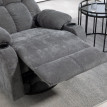 Fauteuil relaxant Valena inclinable pivotant repose-pieds gris foncé