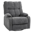 Fauteuil relaxant Valena inclinable pivotant repose-pieds gris foncé