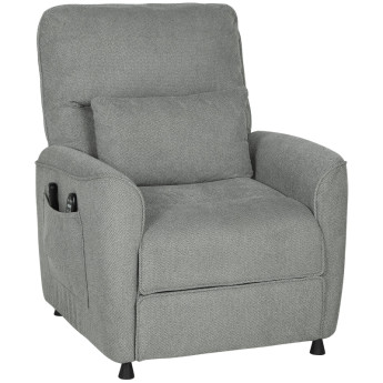 Esteo Fauteuil inclinable massage chauffage chenille gris foncé
