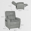 Esteo Fauteuil inclinable massage chauffage chenille gris foncé