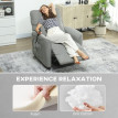 Esteo Fauteuil inclinable massage chauffage chenille gris foncé