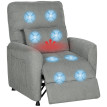Esteo Fauteuil inclinable massage chauffage chenille gris foncé
