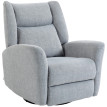 Fauteuil relax Teruon pivotant inclinable tissu anti rayures gris clair