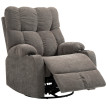 Elac fauteuil inclinable pivotant avec repose pieds marron clair