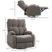Elac fauteuil inclinable pivotant avec repose pieds marron clair