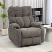 Elac fauteuil inclinable pivotant avec repose pieds marron clair