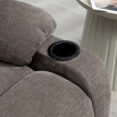 Elac fauteuil inclinable pivotant avec repose pieds marron clair