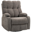 Elac fauteuil inclinable pivotant avec repose pieds marron clair