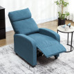 Estio Fauteuil relax inclinable avec repose pieds bleu
