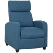 Estio Fauteuil relax inclinable avec repose pieds bleu