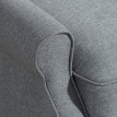 Fauteuil relax Dorria inclinable avec repose-pieds tissu effet lin gris