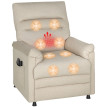 Fauteuil relax Felis massant inclinable chauffant avec repose-pieds beige
