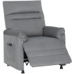 Fauteuil relax massant Florven inclinable chauffage repose-pieds gris