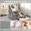 Fauteuil relax massant Florven inclinable chauffage repose-pieds gris