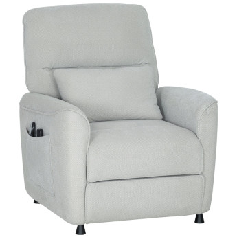 Fauteuil Relax Valiseo Massage Chauffage Inclinable Gris Clair