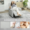 Fauteuil Relax Valiseo Massage Chauffage Inclinable Gris Clair