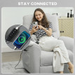 Fauteuil Relax Valiseo Massage Chauffage Inclinable Gris Clair