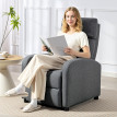 Jareo fauteuil relax inclinable avec repose pieds gris