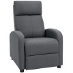 Jareo fauteuil relax inclinable avec repose pieds gris