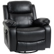 Fauteuil relax massant Palaray à vibration et dossier inclinable noir