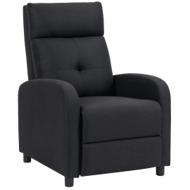 Fauteuil relax Nalac inclinable repose pieds extensible Noir