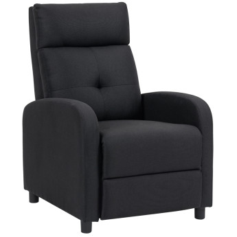 Fauteuil relax Nalac inclinable repose pieds extensible Noir